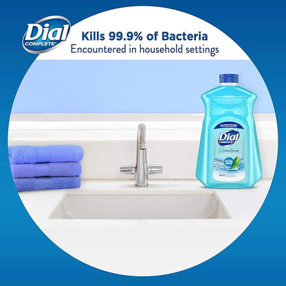 Dial Complete Antibacterial Liquid Hand Soap Refill, Spring Water, 52 fl oz (3 count) (Pack of 2)