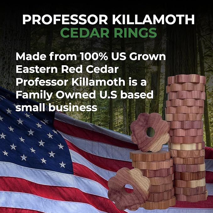 30 Cedar Rings for Clothes Storage - Stop Clothes Damage - 30 Fresh Cedar Rings to Protect Your Clothes