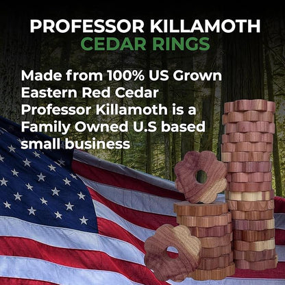 30 Cedar Rings for Clothes Storage - Stop Clothes Damage - 30 Fresh Cedar Rings to Protect Your Clothes