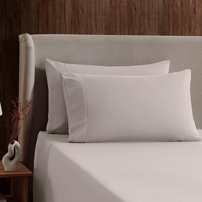 Nestl California King Sheet Set - 1800 Ultra-Soft Microfiber Cal King Bed Sheets - Double Brushed - Deep Pockets - Easy Fit - 4 Piece Set - Bed Sheets (California King, Linen)