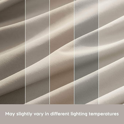 Nestl Split King Sheet Set - 1800 Ultra-Soft Microfiber Bed Sheets - Double Brushed - Deep Pockets - Easy Fit - 5 Piece Set - Bed Sheets & Pillowcases (Split King, Linen)