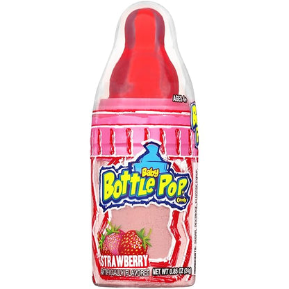Baby Bottle Pop Candy Lollipops, 18 Ct Bulk Lollipops with Dipping Powder in Assorted Fruity Flavors, Full Size, Individually Wrapped Hard Candy For Valentine's Gifts, Goodie Bags, Kids Party Favors