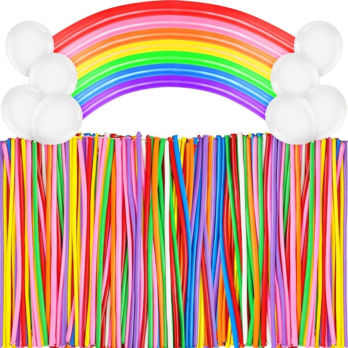 Sratte 1000 Pcs Bulk Animal Balloons 260Q Twisting Long Balloon Assorted Color for Halloween Animal Shape Weddings, Birthdays Clowns, Xmas Presents(Bright Colors)