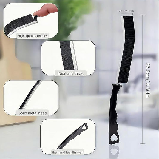 Multi Purpose Hard Bristle Crevice Cleaning Brush, Gap Cleaning Brush, Grout Brush, Kitchen Brush, Bathroom Crevice Brush for Toilet Thin Brush to Clean Tight Spaces (3-pcs)