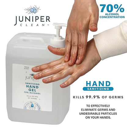 Hand Sanitizer Gel with 70% Alcohol 1.06 Gallon with Pump (Pack of 4)