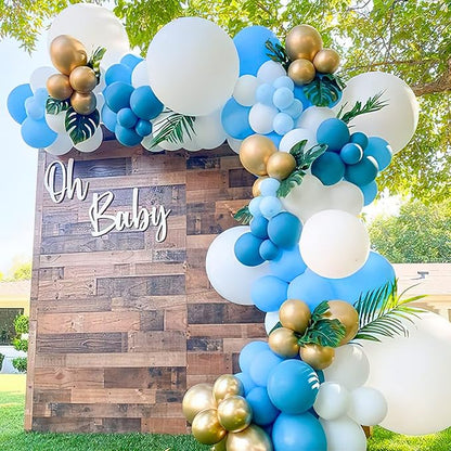 PartyWoo Light Blue Balloons 50 pcs 12 Inch Baby Pastel Sky Aqua Blue Latex Helium Balloons for Graduation Baby Shower Gender Reveal Wedding Under the Sea Birthday Party Decorations Blue-Y4