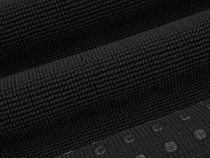 Cotton Paradise 100% Cotton Non Slip Bath Mats for Bathroom, 20x34 inch Soft Absorbent Quick Dry Machine Washable Floor Bath Mat, Black Bath Rug