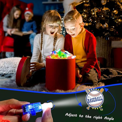 24PCS Baseball Party Favors-LED Finger Lights：Glow-in-the-Dark Light-Up Toys Bulk for Kids,Baseball Theme Birthday Party Decorations Supplies, Kids' Party Goodie Bags, Classroom Prizes, Fun Gifts