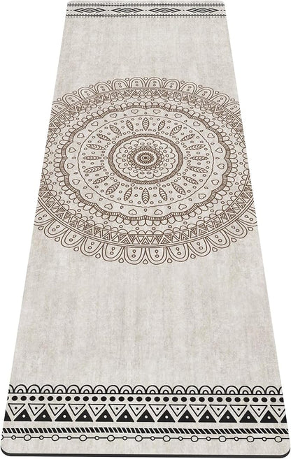 nuveti Yoga Mat Print Extra Thick TPE Non Slip Fitness Exercise Mat with Carrying Bag,72"x24" Extra Thick 6MM Exercise & Workout Mat for Yoga, Pilates Fitness and Floor Exercises