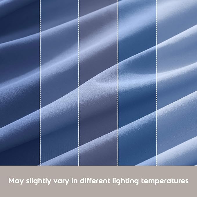 Nestl King Sheet Set - Luxury 1800 Ultra-Soft Microfiber King Bed Sheets - Double Brushed - Deep Pockets - Easy Fit - 4 Piece Set - Bedding Sheets & Pillowcases (King, Calm Blue)
