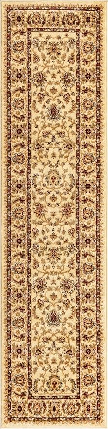 Rugs.com Aditi Collection Rug – 2' x 8' Runner Cream Low Rug Perfect for Living Rooms, Large Dining Rooms, Open Floorplans
