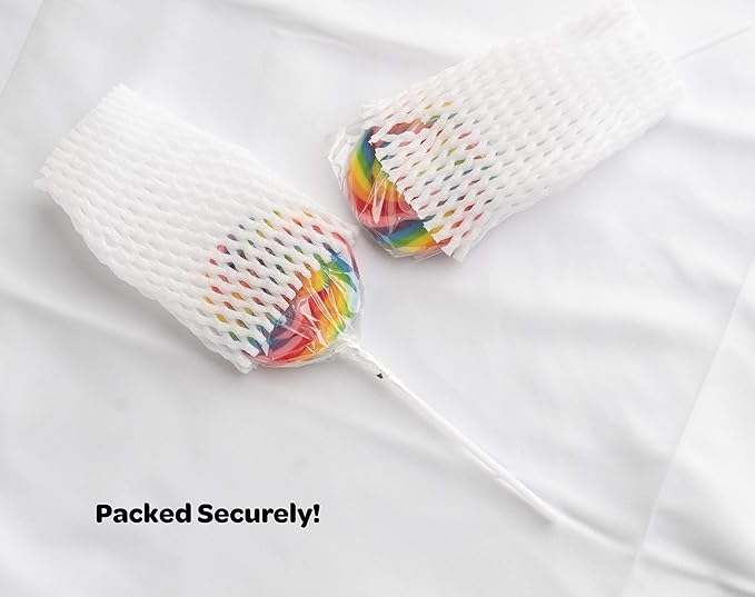 288 Large Rainbow Lollipop Bulk, |144 Rainbow Large Swirl Suckers 3" and 144 Twisty Lollipops 3" ●NEW IMPROVED UNBREAKABLE PACKAGING ● Great Holiday Party Favors, Open House Giveaways (288)