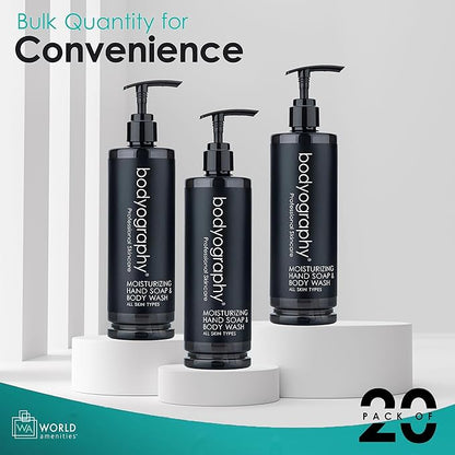 World Amenities Bodyography Luxury Hand Soap & Body Wash - Deep Moisturizing Liquid Hand Soap