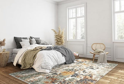 Keen Home Design Area Rugs - 12x15 Non-Shedding, Abstract Rugs for Kitchen, Living Room, Bedroom, Dining Room, Entryway - Size: 12' x 15', Multi