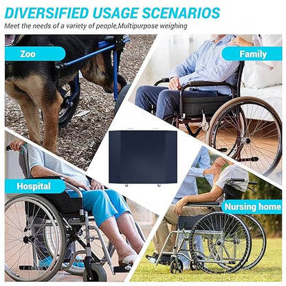 Wheelchair Scale 1000x0.1lb,Digital Medical Scalewith Extended Dual Ramp Portable for Home use