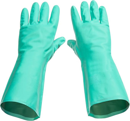 Best Nitrile Rubber Cleaning, Household, Dishwashing Gloves, Latex Free, Vinyl Free, Reusable not Disposable, Small S, (1 Pair)