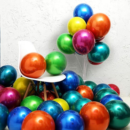 Metallic Orange Balloons, 50pcs 12 inch orange balloons, Double layer orange burnt balloons are more durable, suitable for wedding, birthday party balloon decoration.