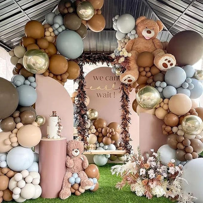 100pcs Brown Balloons 18 inch +12 inch +10 inch +5 inch Latex Party Coffee Balloon Birthday Baby Shower Decorations Wedding Balloons bulk