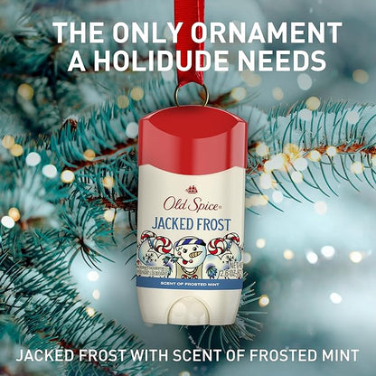 Old Spice Antiperspirant & Deodorant for Men, Holidudes Limited Edition, 24/7 Sweat Protection, Stocking Stuffer, Jacked Frost Frosted Mint Scent, 2.6 oz