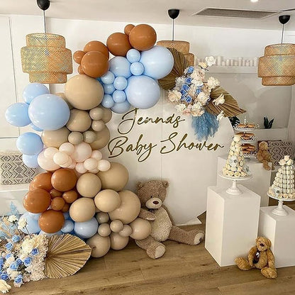 KALOR 12 Inch Beige Balloons, 50 Pcs Latex Helium Balloons for Kid's Birthday Party, Baby Shower, Wedding, Graduate Party Decorations