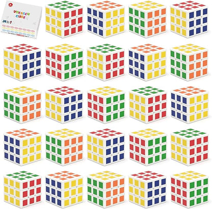 Vdealen 24 Pack Mini Cube Puzzle Party Favors for Kids, 1.18in 3x3 Magic Cube School Rewards & Classroom Prize for Students, Birthday Party Favors Easter Christmas Stocking Stuffers Gifts for Kids