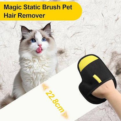 Pet Hair Removal Glove for Dogs and Cats,1 PCS Upgraded Double Sided Electrostatic Pet Hair Removal Gloves,Reusable Pet Cat Dog Hair Remover Gloves for Couch,Carpet,Bed Sheets,Blankets,Clothes