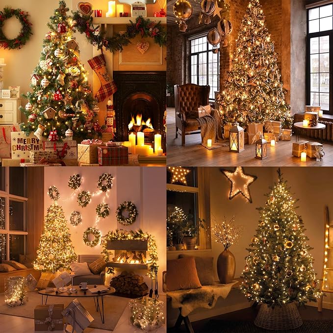 Super-Long 165FT 500 LED Christmas Tree Decor String Lights Indoor Outdoor, 8 Modes & Timer & Memory Function, Waterproof Fairy Lights- for Xmas Tree, Holiday Party, Garden Decorations (Warm White)