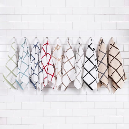 All-Clad Checked Kitchen Towel: Highly Absorbent, Super Soft Long Lasting - 100% Cotton, 17"x30" Tea Towel for Cleaning & Drying Dishes, Pans, Glassware, or Countertops, (1-Pack), Chili