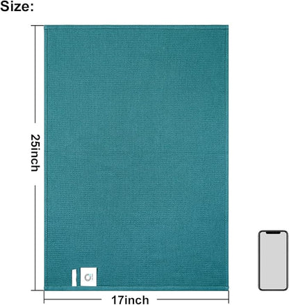 QUILTINA Dish Towels Set,100% Cotton Waffle Weave Kitchen Towels 6 Pack,17 x 25 Inches Dish Towels for Kitchen,Super Absorbent for Drying and Cleaning(Dark Green,Light Grey,Dark Grey)
