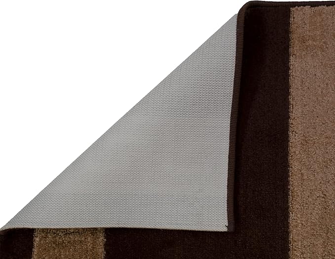 RugStylesOnline Washable Custom Size Runner Rug Meander Design Brown Beige, (10 Feet Length x 26 Inch Width) Custom Cut Slip Resistant Rubber Backing Runner Rugs, Extra Long Runner Rugs for Hallways