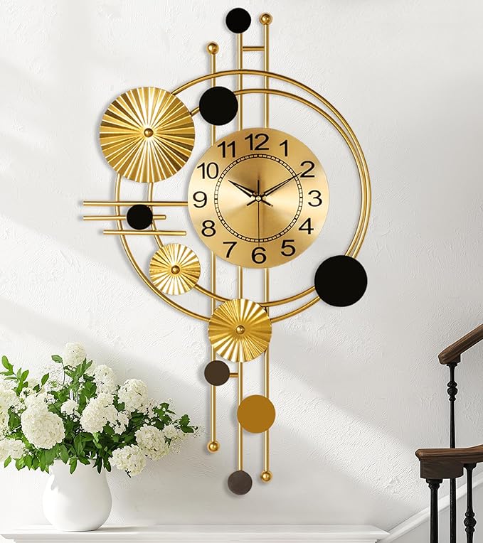 Large Wall Clock, Modern Clocks for Living Room, Geometric Design - Silent Wall Clock, Battery Operated, for Living Room,Bedroom,Kitchen,Study or Entryway Decor-30