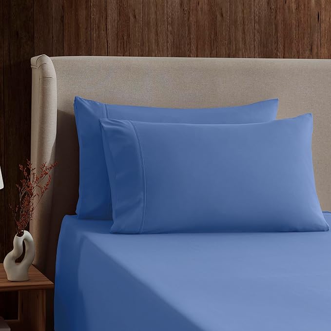 Nestl Bed Sheet Set, Twin XL, 3 Piece, Deep Pocket, Hotel Luxury, Extra Soft, Breathable, Calm Blue