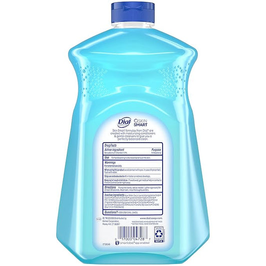 Dial Complete Antibacterial Liquid Hand Soap Refill, Spring Water, 52 fl oz (3 count) (Pack of 2)