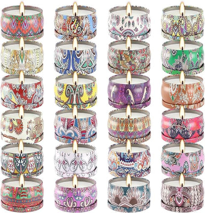 Scented Candles Gift Set, 2.5 oz Soy Wax Aromatherapy Candle for Home, Romantic Candles Gift for Mother Day Christmas Valentines Birthday (24 Pack)
