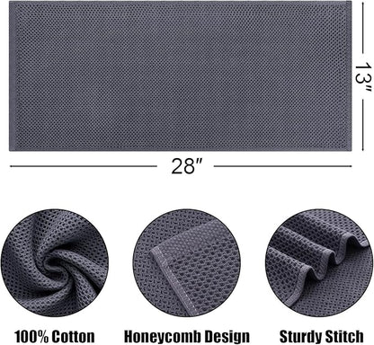 Kitinjoy 100% Cotton Waffle Weave Kitchen Towels, 12-Pack Super Soft and Absorbent Kitchen Dish Towels for Drying Dishes, Kitchen Hand Towels, 13 in x 28 in, Mixed Color