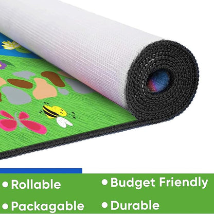 Nature All Around Us Daycare Rug, 7'6" x 12' Rectangle, Educational Classroom Rug, Kids Learning Play Mat | Area Rug for Bedroom or Playroom