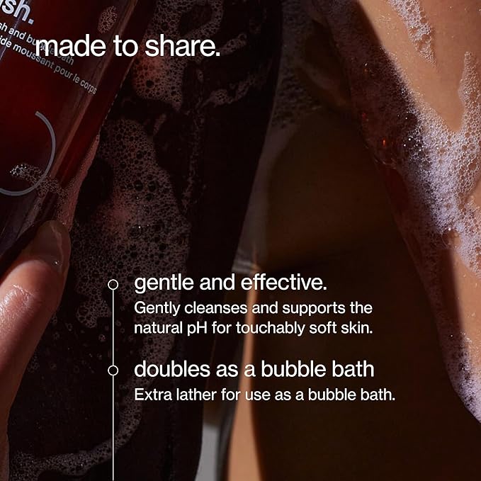 MAUDE Wash - pH Balanced Moisturizing Body Wash - Sandalwood & Eucalyptus Body Soap & Bubble Bath - With Smoothing Niacinamide & Aloe - Gentle Everyday Shower Gel & Relaxing Bath Soap - No.3 (12 oz)