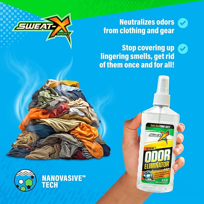 Extreme Odor Spray - Multipurpose No-Wash Deodorizer - Ideal for Shoes and Gym Clothing - Victory Scent (8 fl oz)