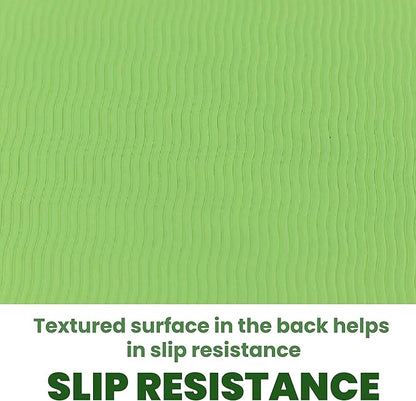 Mat-Essential Green TPE, Latex-free, Eco-friendly, Non-toxic, Non-slip, thick mat 6' x 2' x 8mm and a Donation to Charity