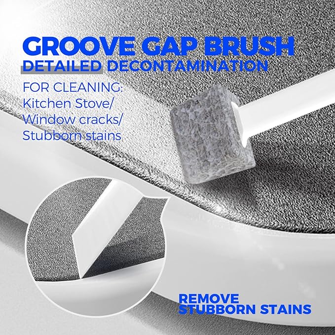 Holikme Deep Cleaning Brush Set, Scrub Pads with Scraper Tip for Pool Walls, Bathroom, Grout, Floor, Tub, Shower and Kitchen Surface, Abrasive Wheel Brushes (Negro)