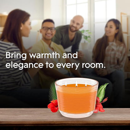 Glade Hawaiian Breeze, Fragrance Candle Infused with Essential Oils, Air Freshener Candle, 3-Wick Candle, 6.8 Oz, 3 Count
