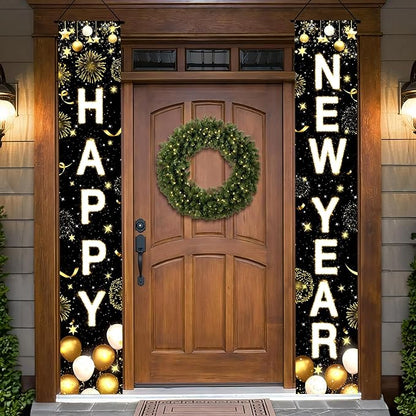 KatchOn, XtraLarge Happy New Year Banner - 72x12 Inch | Porch Banner for New Years Eve Party Supplies 2026, Nye Decorations 2026 | Happy New Years Decorations 2026 | Nye Decor 2026
