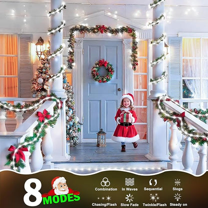 KNONEW 164FT 1000LED Rope Lights for Outside,Outdoor String Lights Waterproof 8 Modes Clear Tube Light for Indoor,Bedroom,Wedding,Garden,Patio,Christmas,Tree,Rv,Holiday Decoration(Cold White)