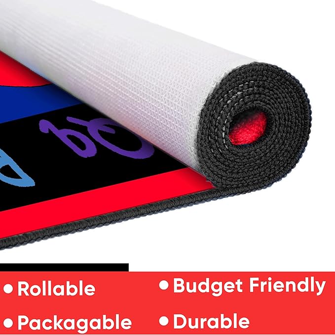 Learn with Inchworm Classroom Rug, 6' x 8'6", Multicolored, Educational Classroom Rug, Kids Learning Play Mat | Area Rug for Bedroom or Playroom