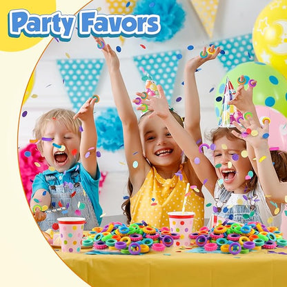 Fidget Toys Party Favors for Kids: 50 Pack Spinner Rings Bulk - Treasure Box Stress Toys for Teacher Classroom Prizes - Easter Basket Stuffers Bulk for Birthday Party Gifts