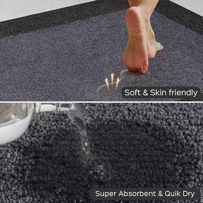 Machine Washable Kitchen Rug 24" x 84", Non Slip Kitchen Mat for Floor, Absorbent Entrance Runner Rug for Bedroom, Hallway, Bathroom, Door (Roll Packing)