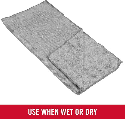 Rubbermaid All Purpose Microfiber Cleaning Cloth Towels, 50 Pack, 12"x12", Non-Scratch, Reusable/Washable for Cleaning/Wiping/Polishing for Home/Kitchen/Car