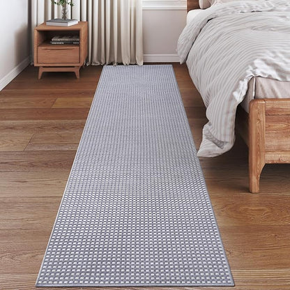YDKGL 2x6 ft Boho Kitchen Runner Rugs Mat Woven Runners for Hallways Washable Non Slip, Soft Long Entryway Laundry Hall Floor Runner Carpet for Indoor Backdoor Bedroom Kitchen Living Room, Gray