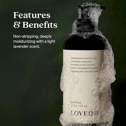 Hand Wash, John Legend Skincare, Liquid Hand Soap, Gentle & Hydrating, Cruelty-Free, Formulated with Nourishing Oils & Soft Lavender, 15 oz