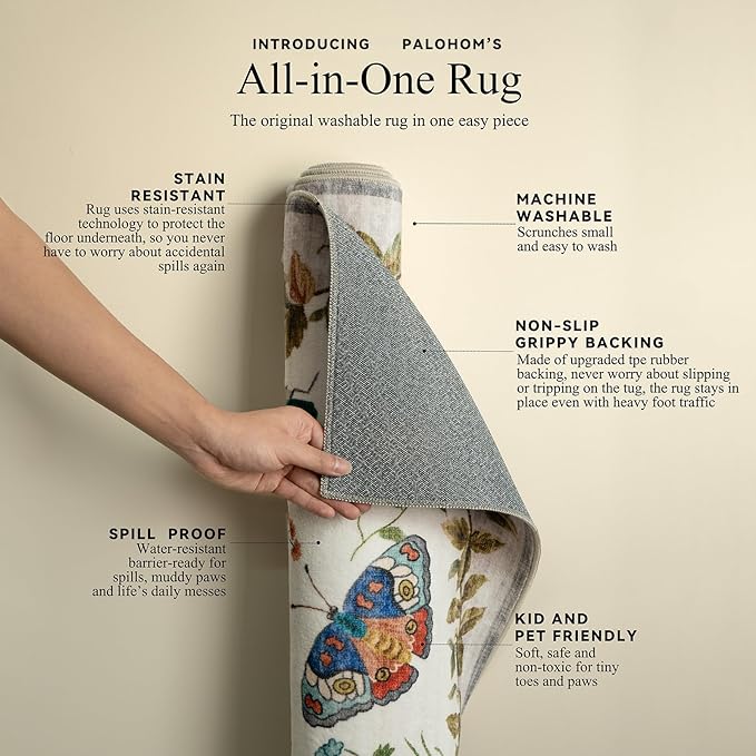 Machine Washable Kitchen Runner Rugs: 2'6"x8' Hallway Runner Stain Resistant Non Slip Low Pile Soft Carpet Runners for Hallways Indoor Entryway Kitchen Laundry Room Bedroom Bathroom Farmhouse
